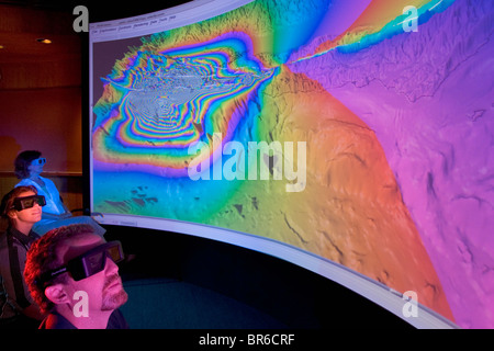 Supercomputer Umgebungsmap von Erdbeben von 1906. Stockfoto