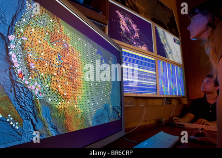 Supercomputer Umgebungsmap von Erdbeben von 1906. Stockfoto