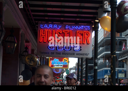 Hustler-Bar, das French Quarter, Bourbon Street, New Orleans, Louisiana, USA. Stockfoto