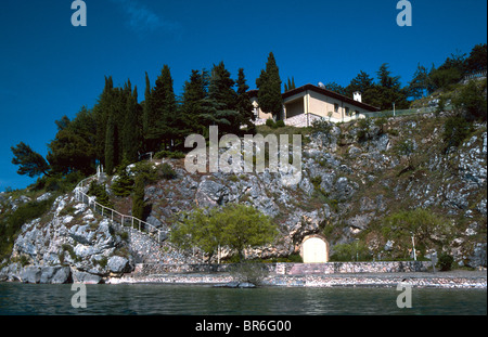 Presidential Retreat, See Ohrid, Mazedonien. Stockfoto