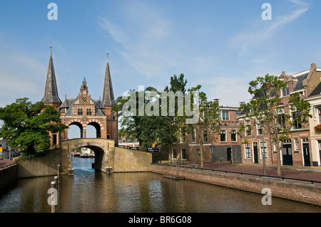Stadt Sneek Niederlande Friesland Wassertor Stockfoto
