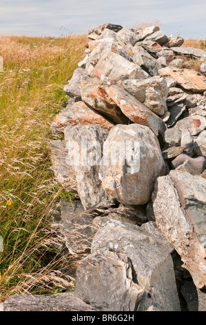 Historischen Steinmauern, Roste Cove Rock Wände National Historic Site, Roste Cove, Newfoundland, Kanada; der 1700er-1900 gebaut Stockfoto