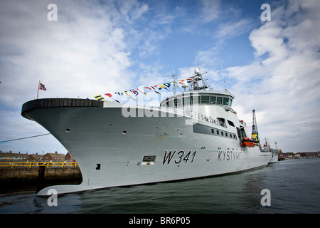 Norwegische Marine Kystvakt (Küstenwache) Bergen W341 Barentshav-Klasse Hybrid Diesel-LNG Schiff, bei hohen Schiffe Hartlepool. Stockfoto