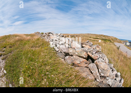 Historischen Steinmauern, Roste Cove Rock Wände National Historic Site, Roste Cove, Newfoundland, Kanada; der 1700er-1900 gebaut Stockfoto