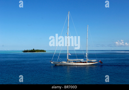 SY "Adele", 180 Fuß Hoek Design im Gange in Französisch-Polynesien, 2006.  Nicht redaktionelle Verwendungen müssen individuell geklärt werden. Stockfoto