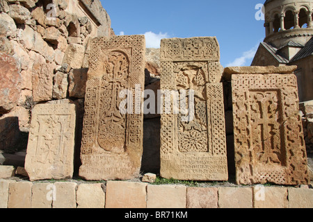 armenische Khachkar - christliche Denkmal Stockfoto