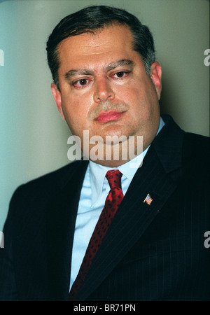 SPENCER ABRAHAM U.S. SECRETARY OF ENERGEY 8. Februar 2002 LOS ANGELES BEVERLY HILLS Stockfoto