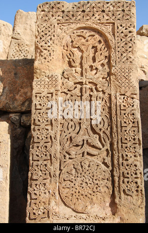 armenische Khachkar - christliche Denkmal Stockfoto