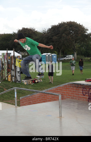 September 2010 - Aktion bei Cheddar Skate Jam Stockfoto