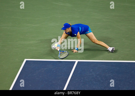 Kim Clijsters (BEL) im Wettbewerb mit der Frauen-EM-Endrunde in der 2010 US Open Tennis. Stockfoto