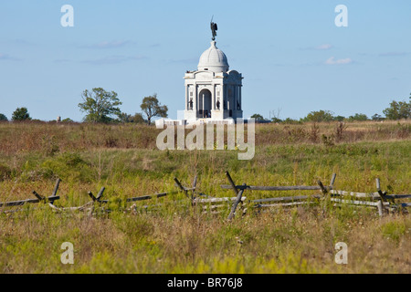 Pennsylvania-Denkmal, Cemetery Ridge, Bürgerkrieg Schlachtfeld, Gettysburg, PA Stockfoto