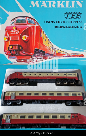 Märklin Trans Europa Express Modell-Eisenbahn-set Stockfoto