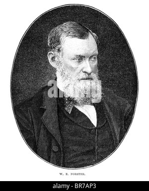 William Edward Forster ein britischer Industrieller, Philanthrop und liberale Partei Staatsmann. Stockfoto