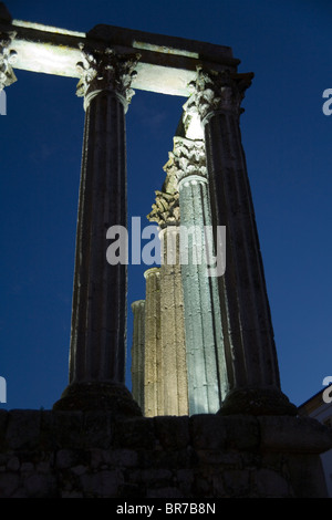 Römische Tempel in Évora, Portugal Stockfoto