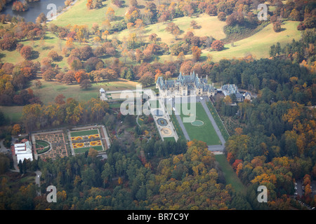 Luftaufnahme des Biltmore House in Asheville NC Stockfoto