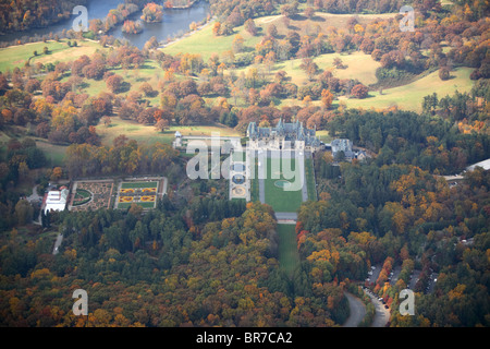 Luftaufnahme des Biltmore House in Asheville NC Stockfoto