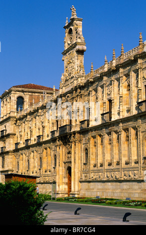 Kloster von San Marcos S XVI, jetzt Parador Nacional San Marcos hostal. St. James Weg, Leon, Kastilien. Spanien Stockfoto