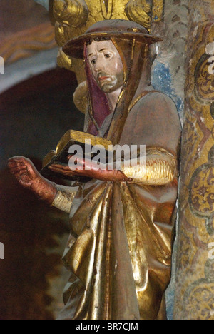 Das Kloster Convento de Cristo in Tomar, Portugal. UNESCO-Weltkulturerbe. Innenraum der Rundkirche. Stockfoto