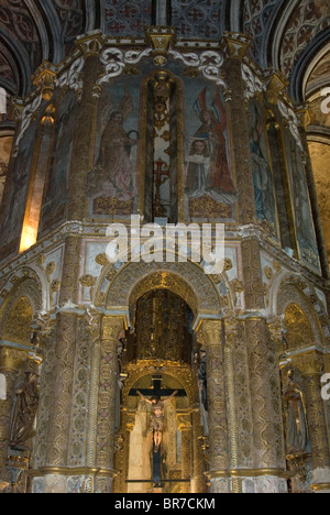 Das Kloster Convento de Cristo in Tomar, Portugal. UNESCO-Weltkulturerbe. Innenraum der Rundkirche. Stockfoto