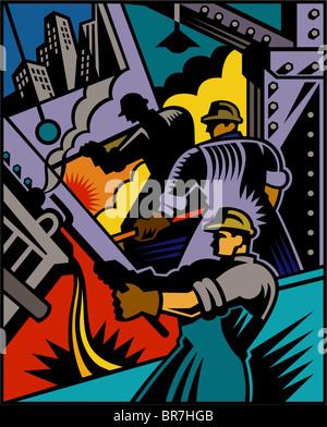 Zur Veranschaulichung der Facharbeiter Stockfoto