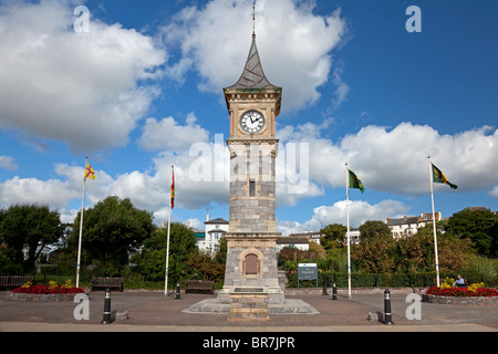 Die Jubiläums-Uhr auf der Strandpromenade, Exmouth, Devon Stockfoto