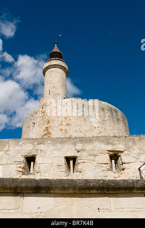 Mauern der Stadt Aigues Mortes, Languedoc-Roussillon, Frankreich Stockfoto