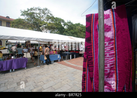 Markt am Plaza Catedral, Casco Antiguo, Panama City, Panama. Stockfoto