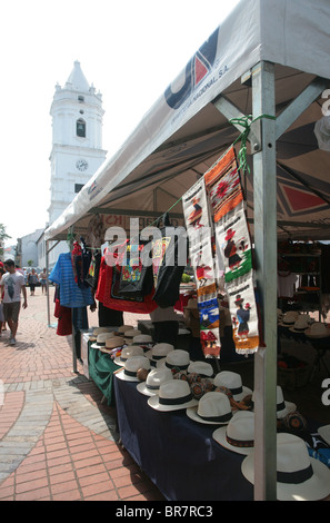 Markt am Plaza Catedral, Casco Antiguo, Panama City, Panama. Stockfoto