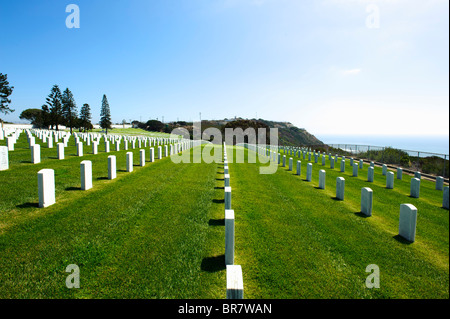 Fort Rosecrans Militärfriedhof, San Diego, Kalifornien Stockfoto