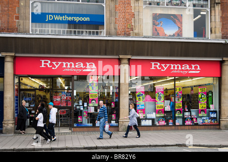 Ryman Briefpapier speichern in Chester Stadtzentrum, Cheshire, England, UK Stockfoto