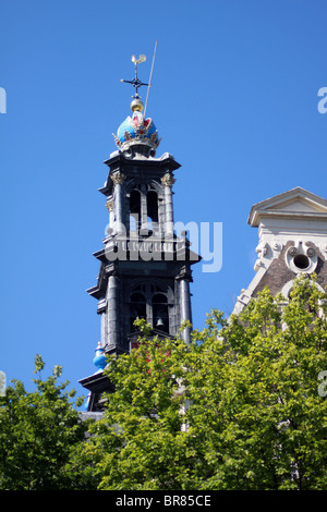 Westerkerk Kirche Westturm Amsterdam Holland Niederlande Stockfoto