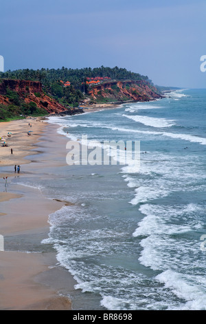 Reinwaschen Strand Varkala, Kerala, Indien Stockfoto