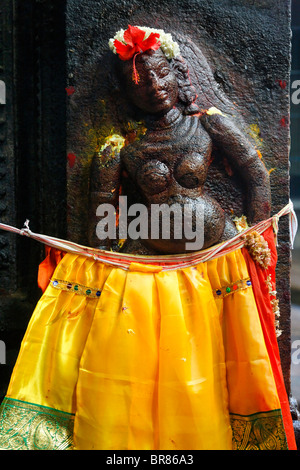 Schrein in den Sri-Meenakshi-Tempel, Madurai, Tamil Nadu, Indien Stockfoto