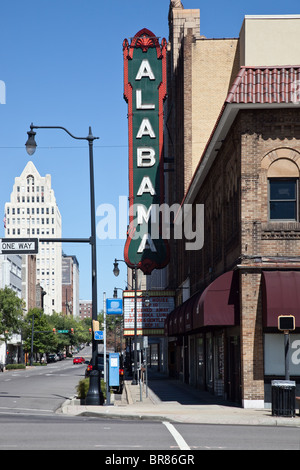 Das Alabama-Theater in der Innenstadt von Birmingham, Alabama, USA Stockfoto