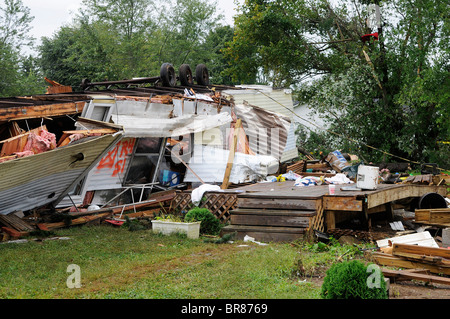 Ein Tornado Riss durch The Plains, Ohio Donnerstag, 16. September 2010. Stockfoto