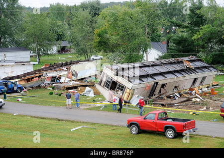 Ein Tornado Riss durch The Plains, Ohio Donnerstag, 16. September 2010. Stockfoto