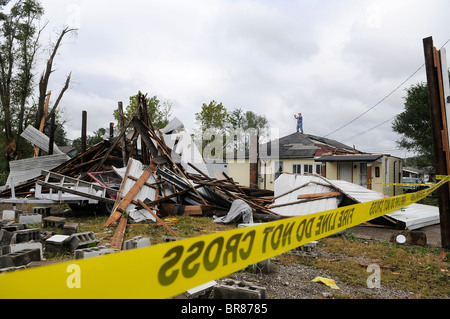 Ein Tornado Riss durch The Plains, Ohio Donnerstag, 16. September 2010. Stockfoto