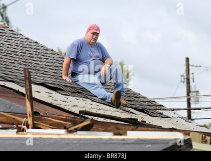 Ein Tornado Riss durch The Plains, Ohio Donnerstag, 16. September 2010. Stockfoto