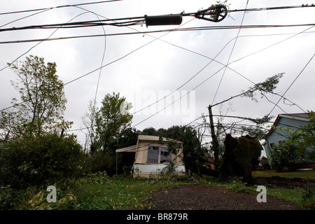 Ein Tornado Riss durch The Plains, Ohio Donnerstag, 16. September 2010. Stockfoto