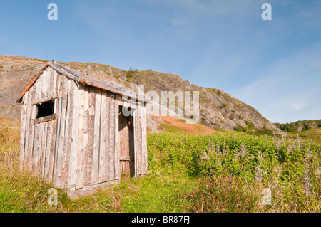 Alte hölzerne Hütte, Trinity, Neufundland und Labrador, Kanada Stockfoto