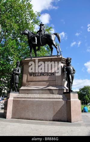 Reiterstatue von Wellington, Hyde Park Corner, City of Westminster, Greater London, England, Vereinigtes Königreich Stockfoto