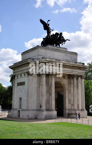 Wellington Arch, Hyde Park Corner, City of Westminster, Greater London, England, Vereinigtes Königreich Stockfoto