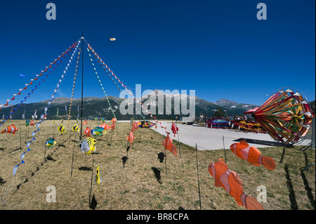 Italien Piemont Turin Sauze d eine Anzeige der Drachen im Susa-Tal Stockfoto