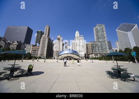 Die Bohne, der Cloud Gate Skulptur im Millennium Park Stockfoto