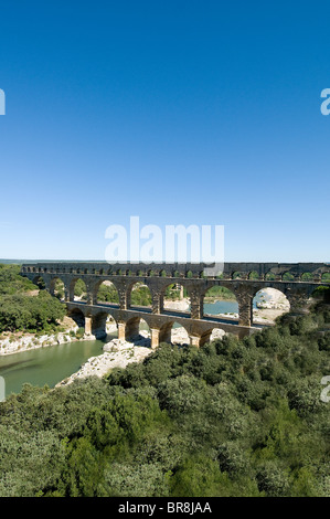 Der Pont du Gard, Languedoc-Roussillon, Frankreich Stockfoto