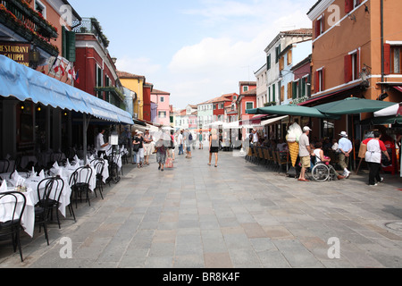 Stadtbild auf Insel Burano Stockfoto