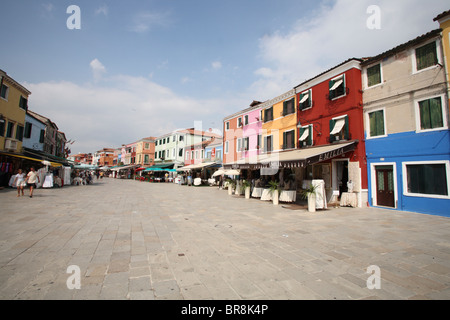 Stadtbild auf Insel Burano Stockfoto