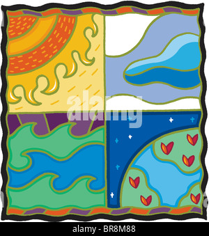 Vier Elemente Stockfoto