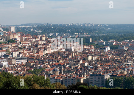 Ein Blick auf die Stadt von Lyon, Rhone-Alpes, Frankreich Stockfoto