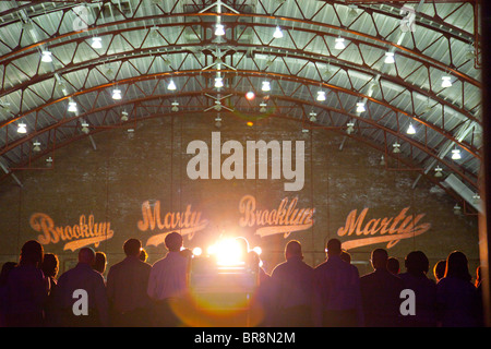 Marty Markowitz Antrittsrede in Brooklyn New York Stockfoto